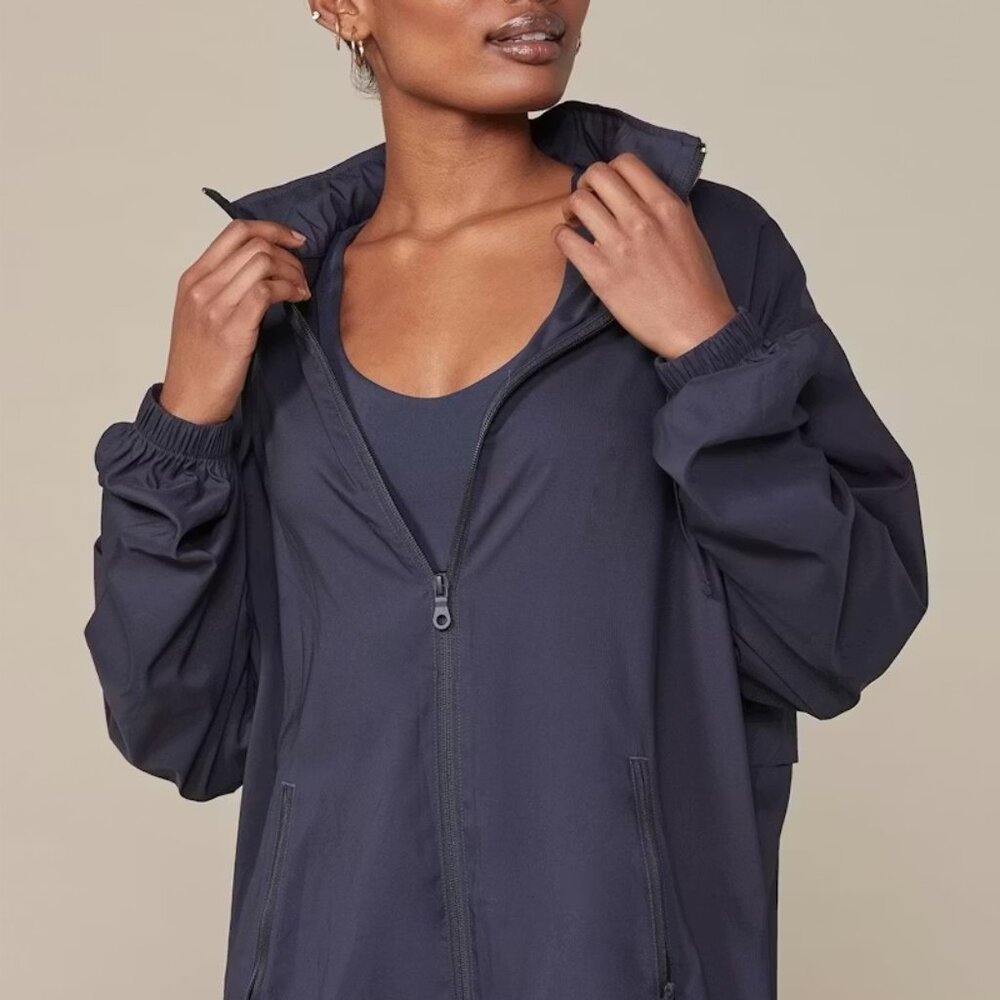 Girlfriend Collective Navy Midnight Peregrine Windbreaker